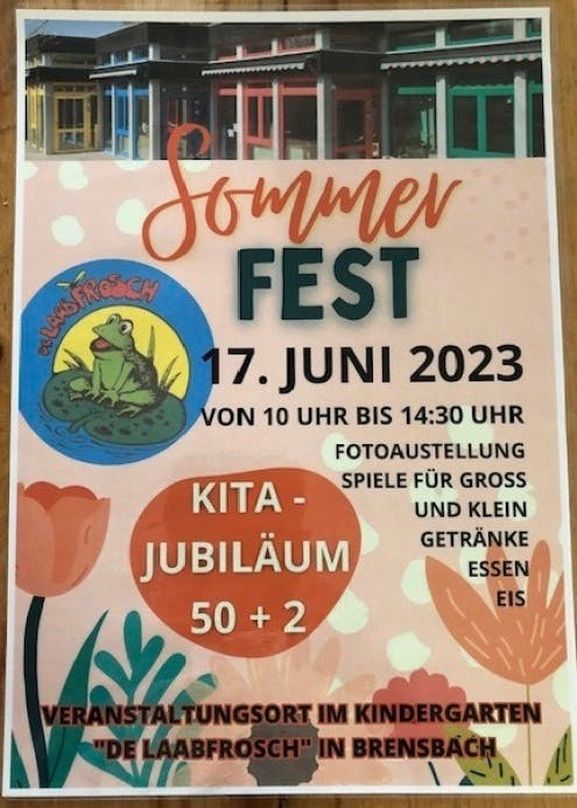 Flyer Sommerfest 50+2